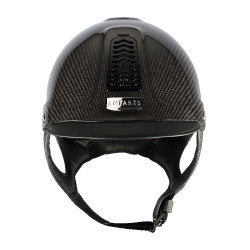 Antares Precision Carbon helm met standaard klep Zwart / zwart / chroom / zwart