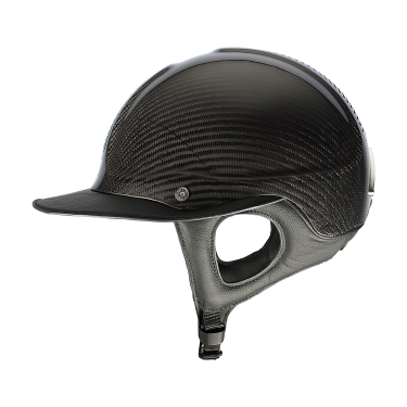 Antares Precision Carbon helm met Eclipse-zonneklep Zwart / zwart / chroom / zwart