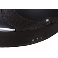 Casque Antares Origin Référence visière Eclipse Swarovski Noir / cuir marron