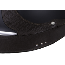 Casque Antares Origin Référence visière Eclipse Swarovski Noir / cuir marron Casque Antares Origin Référence visière Eclipse Swarovski Noir / cuir marron