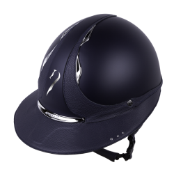 Casque Antares Origin Galaxy visière Eclipse Swarovski Bleu / cuir bleu