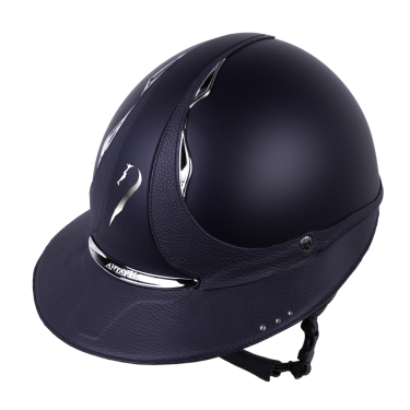 Casque Antares Origin Galaxy visière Eclipse Swarovski Bleu / cuir bleu
