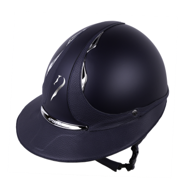 Antares Origin Galaxy-helm met Eclipse-klep Blauw / blauw leer Antares Origin Galaxy-helm met Eclipse-klep Blauw / blauw leer