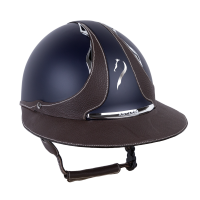 Casque Antares Origin Galaxy visière Eclipse Bleu / cuir marron