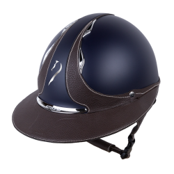 Antares Origin Galaxy-helm met Eclipse-klep Blauw / bruin leer