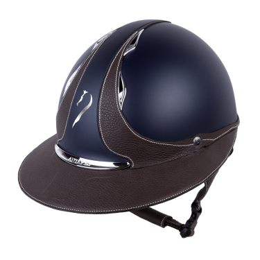 Antares Origin Galaxy-helm met Eclipse-klep Blauw / bruin leer