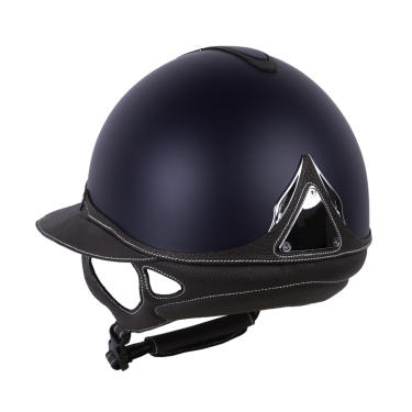 Casque Antares Origin Galaxy visière Eclipse Bleu / cuir marron