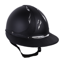 Antares Origin Galaxy-helm met Eclipse-klep Zwart / zwart leer