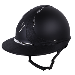 Antares Origin Galaxy-helm met Eclipse-klep Zwart / zwart leer