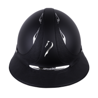 Antares Origin Galaxy-helm met Eclipse-klep Zwart / zwart leer