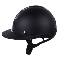 Antares Origin Galaxy-helm met Eclipse-klep Zwart / zwart leer