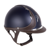 Casque Antares Origin Galaxy visière standard Bleu / cuir marron