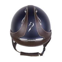 Casque Antares Origin Galaxy visière standard Bleu / cuir marron