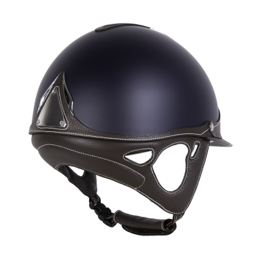 Antares Origin Galaxy-rijhelm met standaardklep Blauw / bruin leer