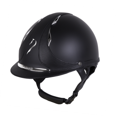 Casque Antares Origin Galaxy visière standard Noir / cuir noir