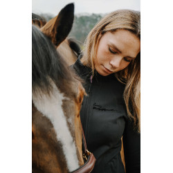 Gilet Je t'aime Equithème Ilona femme Noir