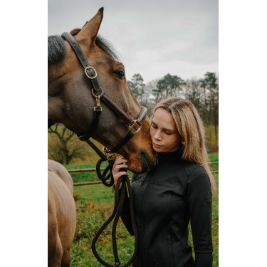 Gilet Je t'aime Equithème Ilona femme Noir