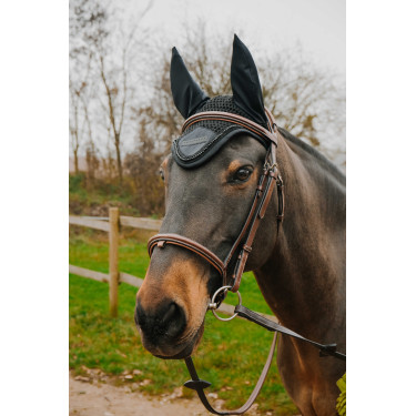 Bonnet chasse-mouches Equithème Pearl Marine Bleu marine