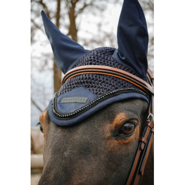 Vliegendeken-oornetje Equithème Pearl Marine Marineblauw