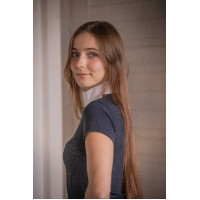 Wedstrijdpolo Pénélope Florence Mesh korte mouw dames Marine Marineblauw