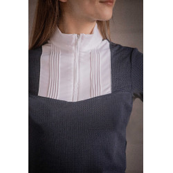 Polo de Concours Pénélope Florence Mesh manches courtes femme Marine Bleu marine