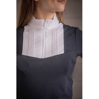 Polo de Concours Pénélope Florence Mesh manches courtes femme Marine Bleu marine