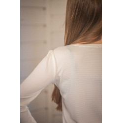 Polo Techty Honey manches longues Pénélope Écru Blanc