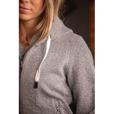 Sweatshirt Pénélope Tressy Flock Lichtgrijs