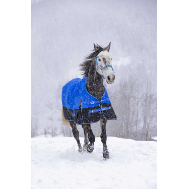 Couverture Equithème Tyrex Aisance 1200D High Neck Bleu roi