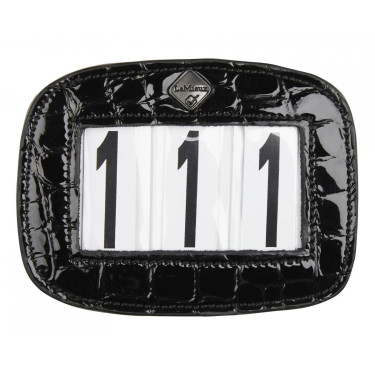 Porte-numéro pour tapis de selle LeMieux Noir croco
