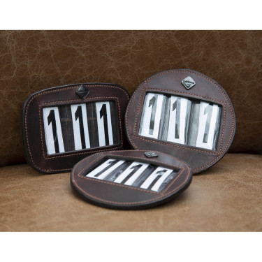 Porte-numéro pour tapis de selle LeMieux Marron