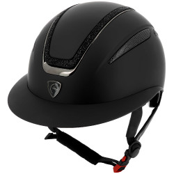 Equithème Agris helm met brede klep Zwart lamé Equithème Agris helm met brede klep Zwart lamé