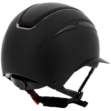 Equithème Agris helm met brede klep Zwart lamé Equithème Agris helm met brede klep Zwart lamé