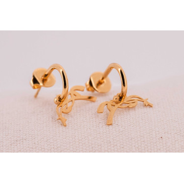 Boucles d'oreilles Créoles Pénélope Léonie Dorée Boucles d'oreilles Créoles Pénélope Léonie Dorée