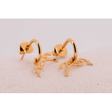 Boucles d'oreilles Créoles Pénélope Léonie Dorée Boucles d'oreilles Créoles Pénélope Léonie Dorée