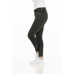 Pantalon Equithème Claudine fond silicone Vert foncé Pantalon Equithème Claudine fond silicone Vert foncé