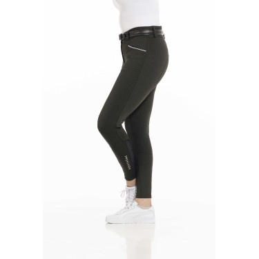Pantalon Equithème Claudine fond silicone Vert foncé Pantalon Equithème Claudine fond silicone Vert foncé