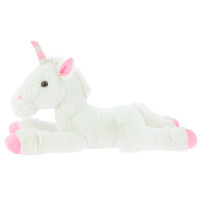 Equi-Kids Knuffel Eenhoorn middelgroot model Wit / roze
