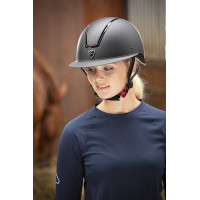 Equithème Glint Mat helm Zwart / glanzend zilver Equithème Glint Mat helm Zwart / glanzend zilver