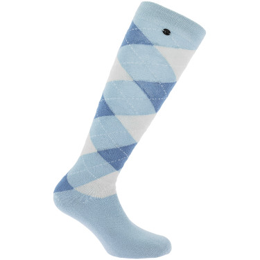 Equithème Argyle damessokken Lichtblauw / blauw Equithème Argyle damessokken Lichtblauw / blauw