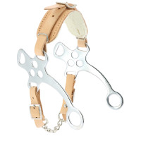 Hackamore verchroomd staal Feeling met schapenvacht gevoerd Hackamore verchroomd staal Feeling met schapenvacht gevoerd