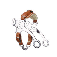 Hackamore acier chromé Feeling doublé mouton
