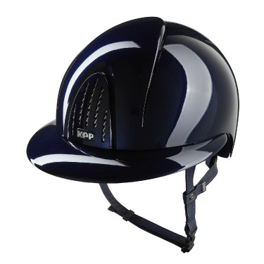 Kep Smart Nova helm met gepolijst metalen afwerking in blauw met polo-klep Kep Smart Nova helm met gepolijst metalen afwerking in blauw met polo-klep