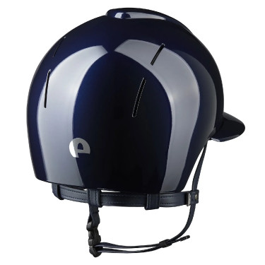 Kep Smart Nova helm met gepolijst metalen afwerking in blauw met polo-klep Kep Smart Nova helm met gepolijst metalen afwerking in blauw met polo-klep
