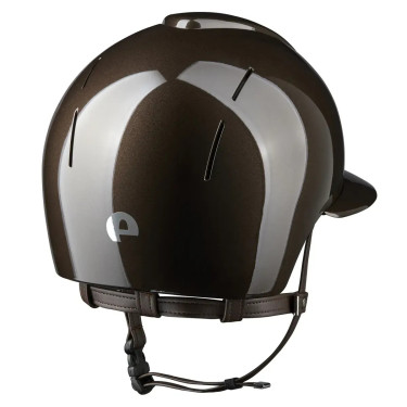 Casque Kep Smart Nova métal polish marron visière polo