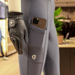 Legging d'Equitation Kentucky Classic Grip au Genou femme Bleu océan
