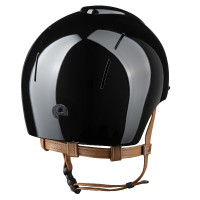 Casque Kep Smart Nova métal polish noir star noir jugulaire beige visière polo Casque Kep Smart Nova métal polish noir star noir jugulaire beige visière polo