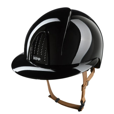 Casque Kep Smart Nova métal polish jugulaire beige visière polo