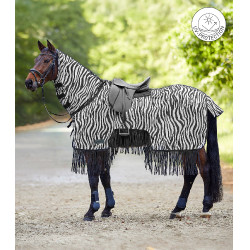 Vliegendeken met franjes Zebra van Waldhausen Zwart / wit