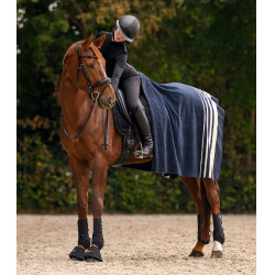 Dikke Waldhausen fleece deken Sölden Nachtblauw
